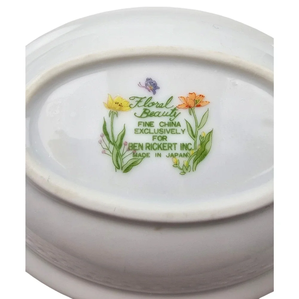 Vintage Day Lily Seymour Manning Fine China Soap Dish Floral‎